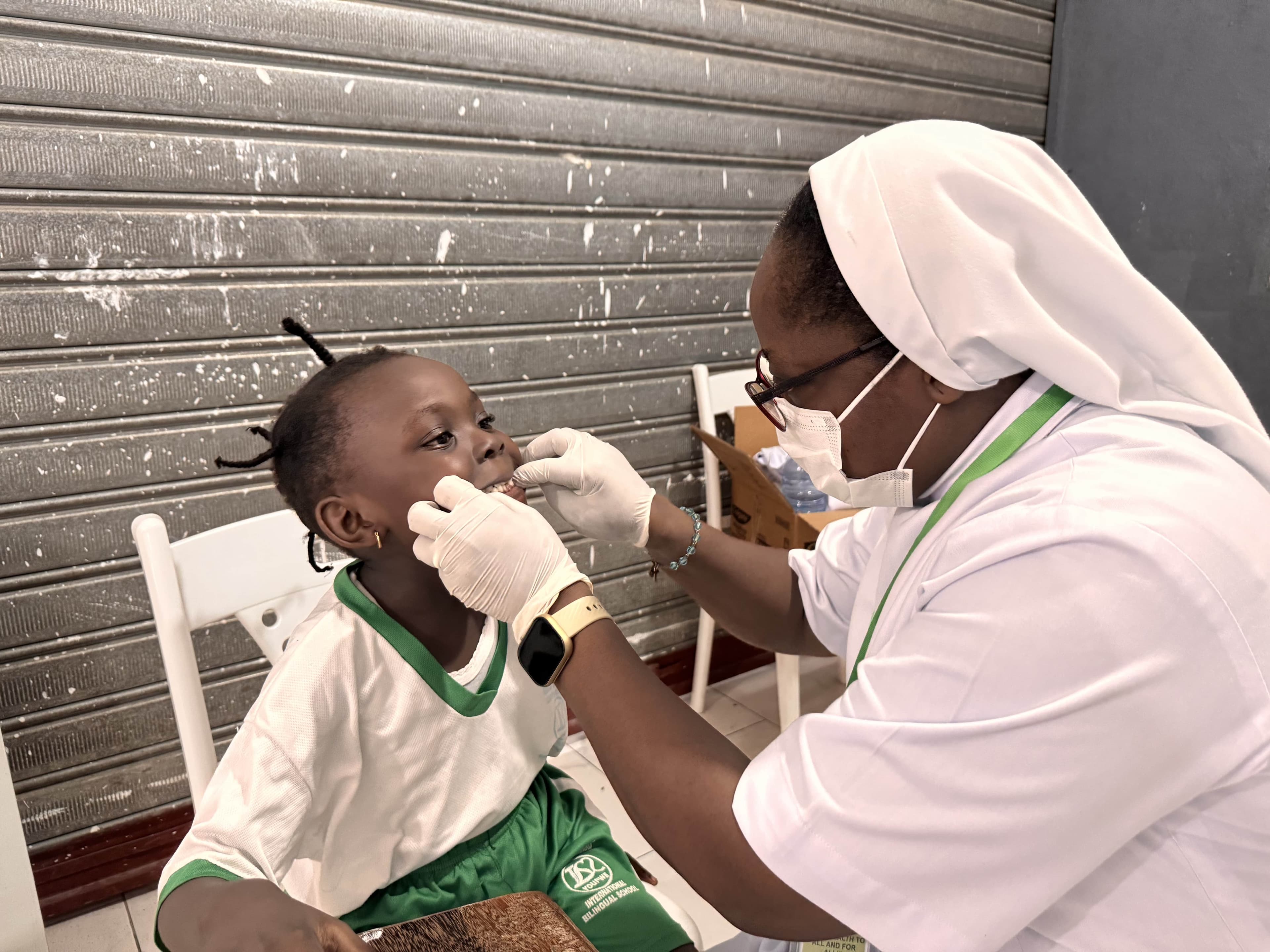 Our team working in the community